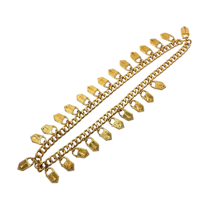 Chanel Gold Crest Stones Belt