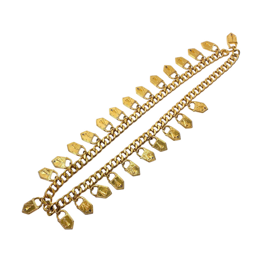 Chanel Gold Crest Stones Belt