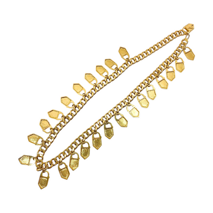 Chanel Gold Crest Stones Belt