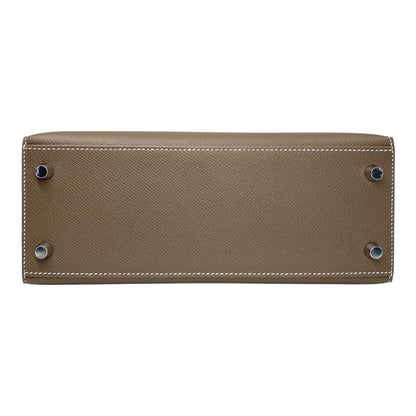 Hermes Kelly 25 Etoupe Epsom Palladium Hardware
