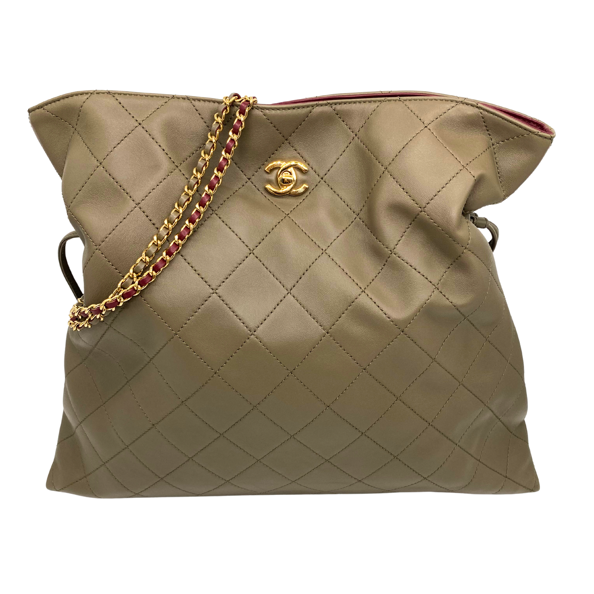 Chanel Dark Brown Large Shopping Bag Lambskin