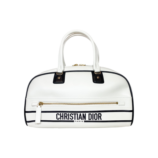 Dior White Vibe Bowling Bag