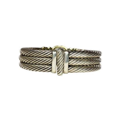 David Yurman Citrine Iolite Gold 925 Sterling Silver Cuff