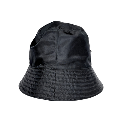 Prada Black Logo Bucket Hat