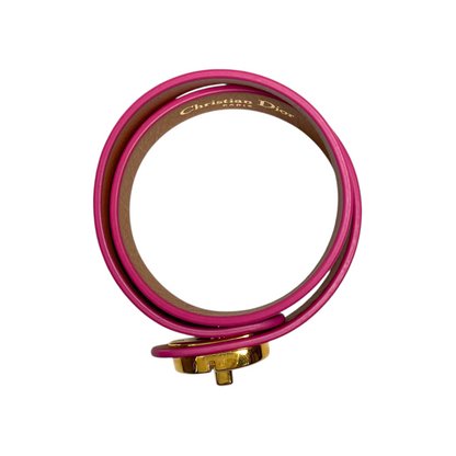 Dior Hot Pink 30 Montaigne Double Ring Bracelet