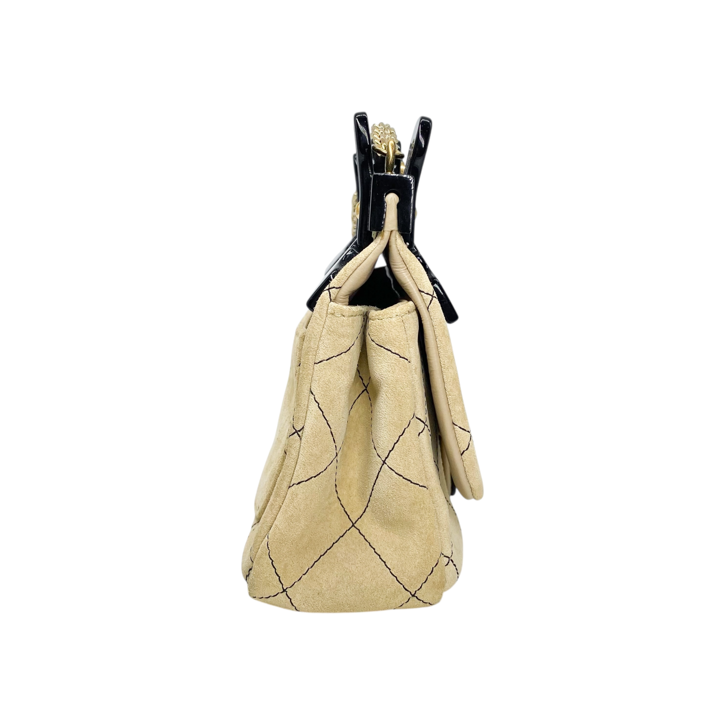 Chanel Beige Black 2.55 Reissue 225 Hanger Flap Bag