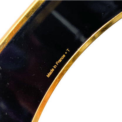 Hermes Mauve Wide Printed Sellier Bracelet