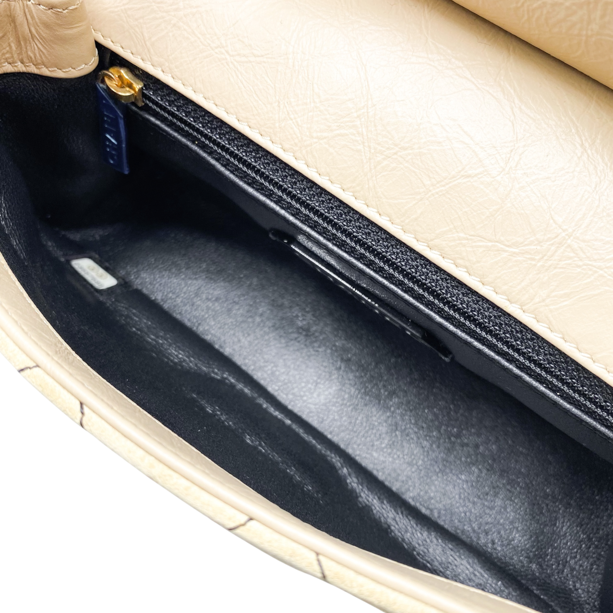 Chanel Beige Black 2.55 Reissue 225 Hanger Flap Bag