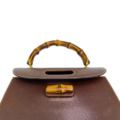 GUCCI 1947 Bamboo Leather Top-handle Bag