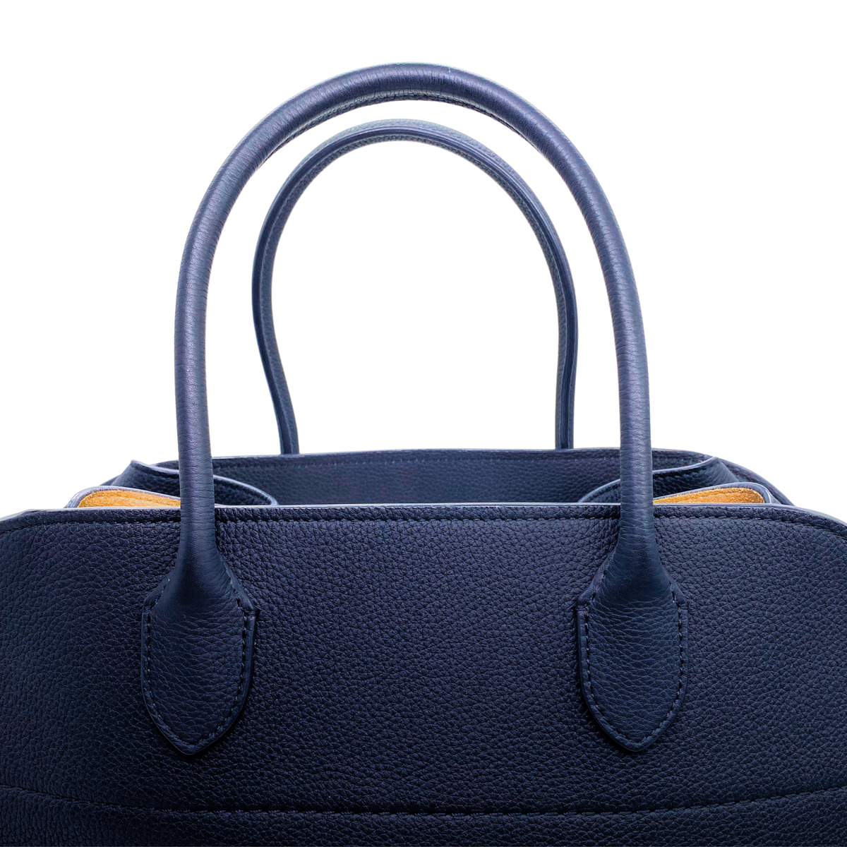 The Row Margaux 15 Navy Leather Satchel