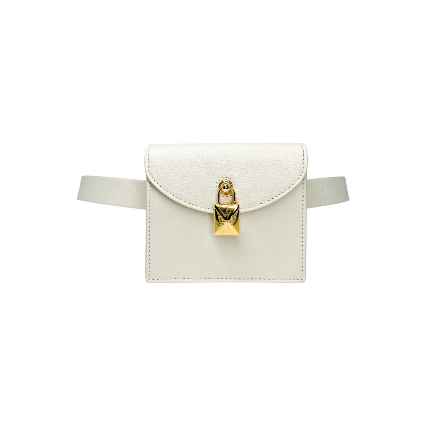 Loro Piana Whisper White Extra Pochette Belt