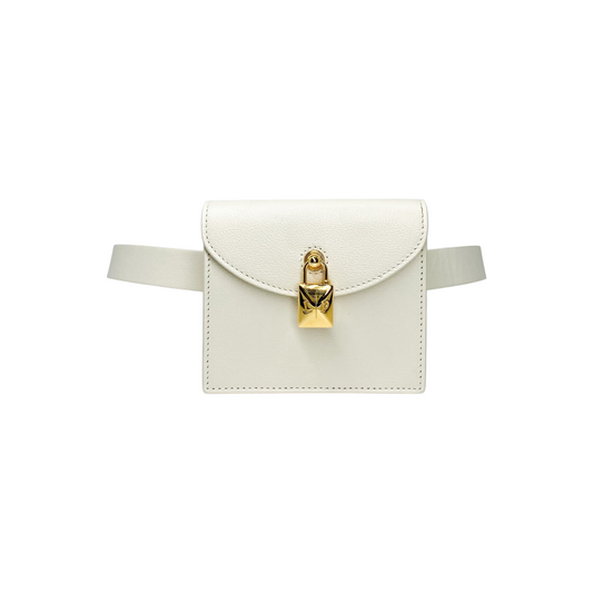 Loro Piana Whisper White Extra Pochette Belt