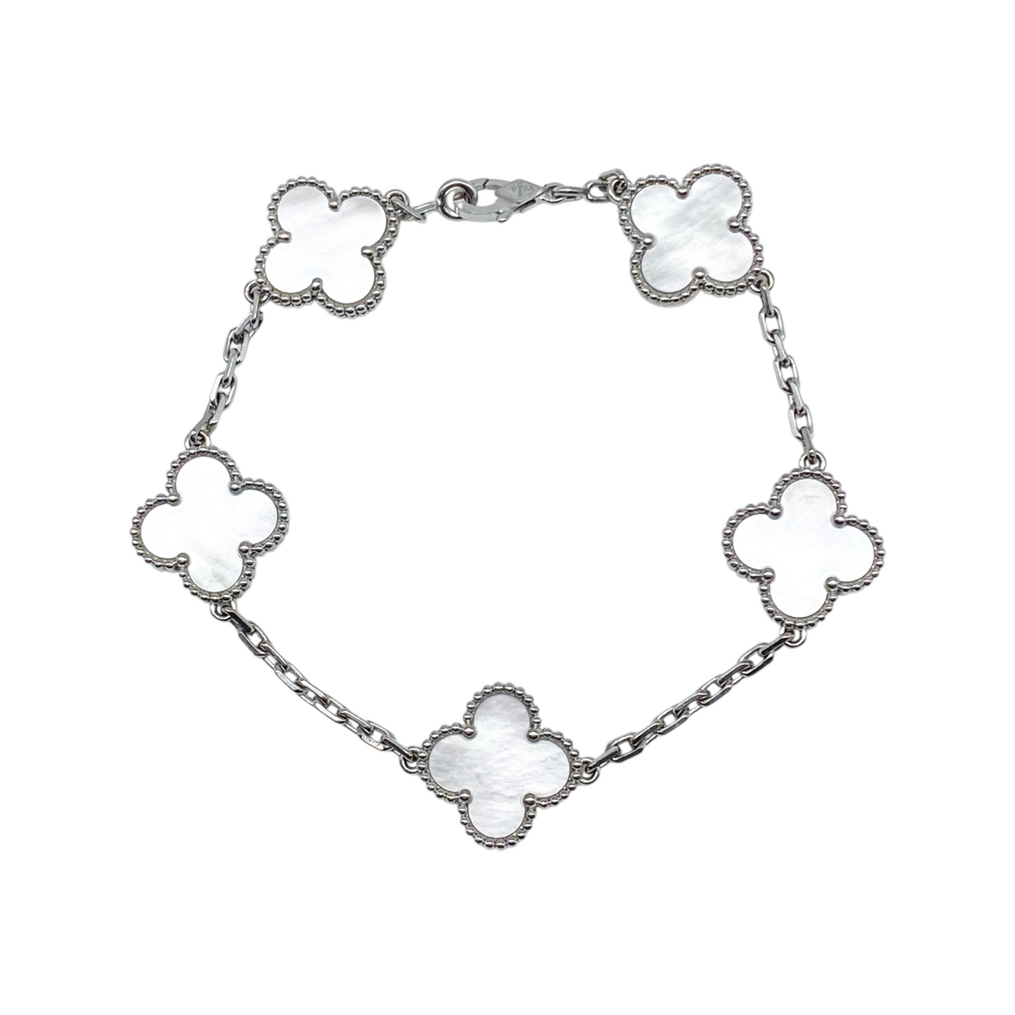 Van Cleef & Arpels 5 Motif Mother of Pearl Vintage Alhambra Bracelet