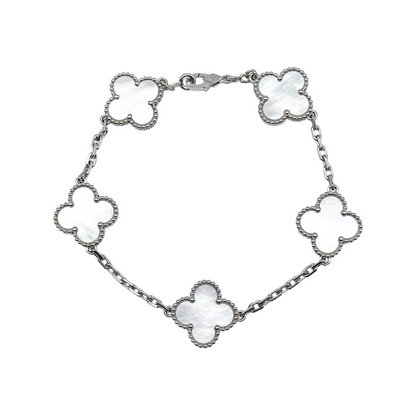Van Cleef & Arpels 5 Motif Mother of Pearl Vintage Alhambra Bracelet