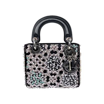 Dior Black Beaded Mini Lady Dior