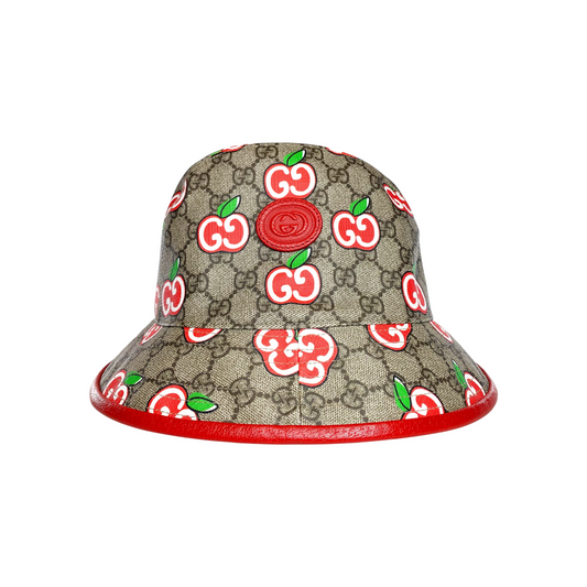 Gucci Red Apples Monogram Bucket Hat