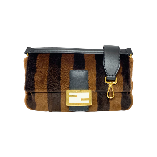 Fendi Pecan Plush Mama Baguette
