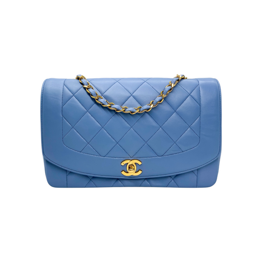 Chanel Blue Vintage Diana Shoulder Bag