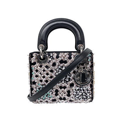 Dior Black Beaded Mini Lady Dior