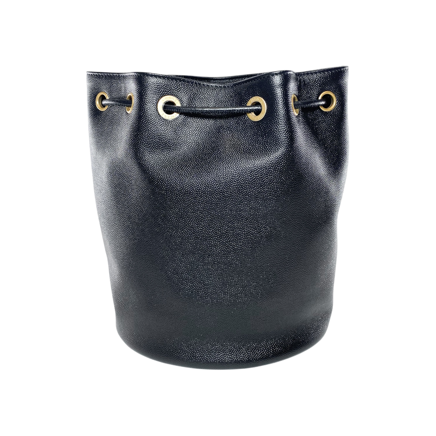 Chanel Black Deauville Drawstring Bucket Bag