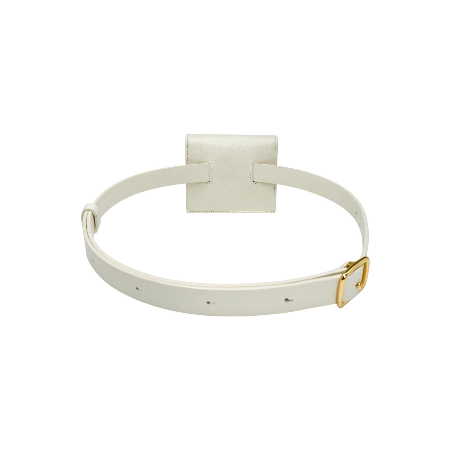 Loro Piana Whisper White Extra Pochette Belt