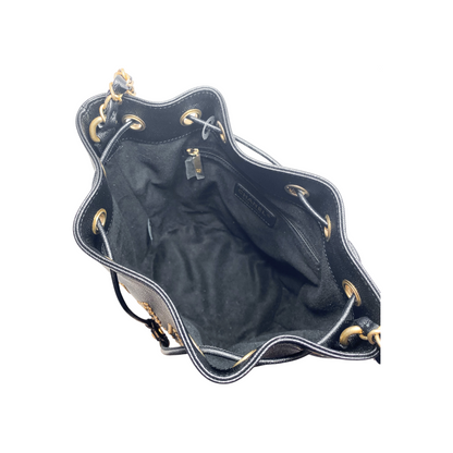 Chanel Black Deauville Drawstring Bucket Bag