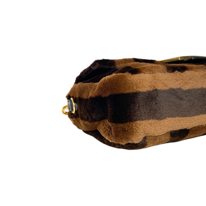 Fendi Pecan Plush Mama Baguette