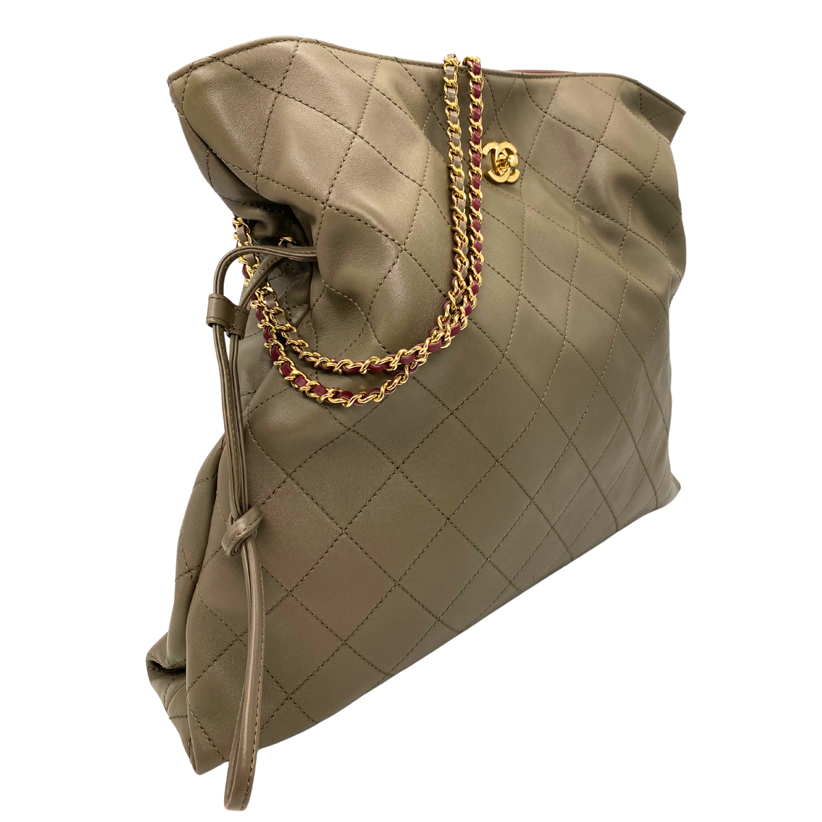 Chanel Dark Brown Large Shopping Bag Lambskin