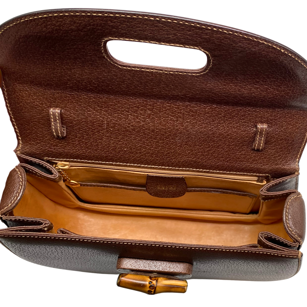 GUCCI 1947 Bamboo Leather Top-handle Bag