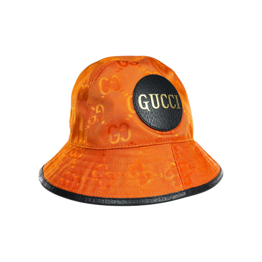 Gucci Orange Monogram Bucket Hat