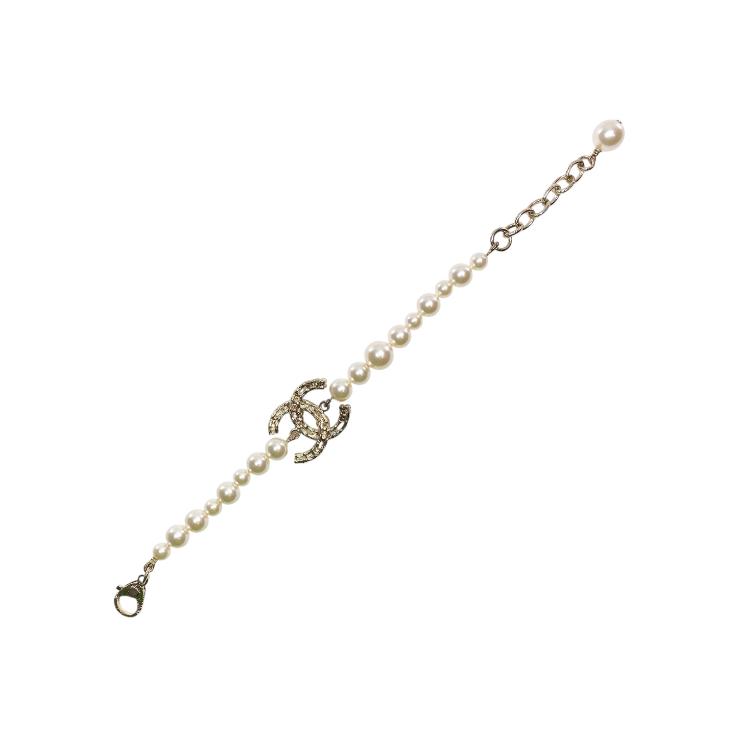 Chanel Pearl Light Gold CC Bracelet