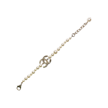 Chanel Pearl Light Gold CC Bracelet