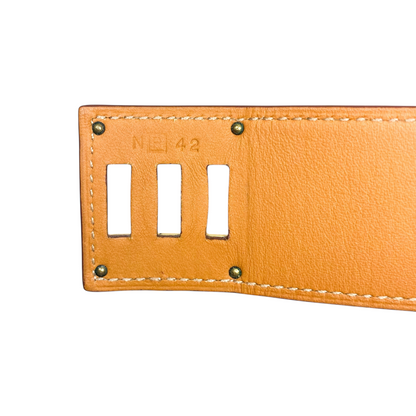 Hermes Gold Kelly Dog Cuff