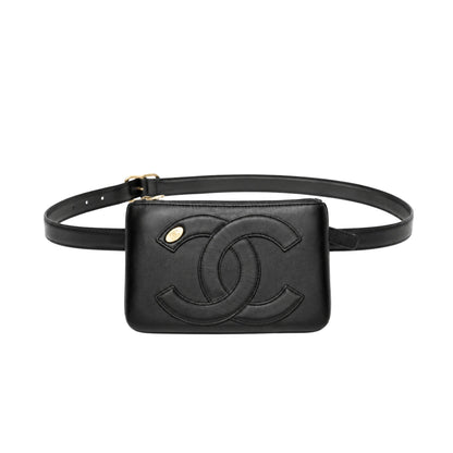Chanel Black Mania Double Waist Belt Bag