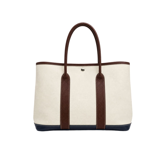 Hermes Garden Party 36 Toile Rouge H and Blue Sapphire Tote