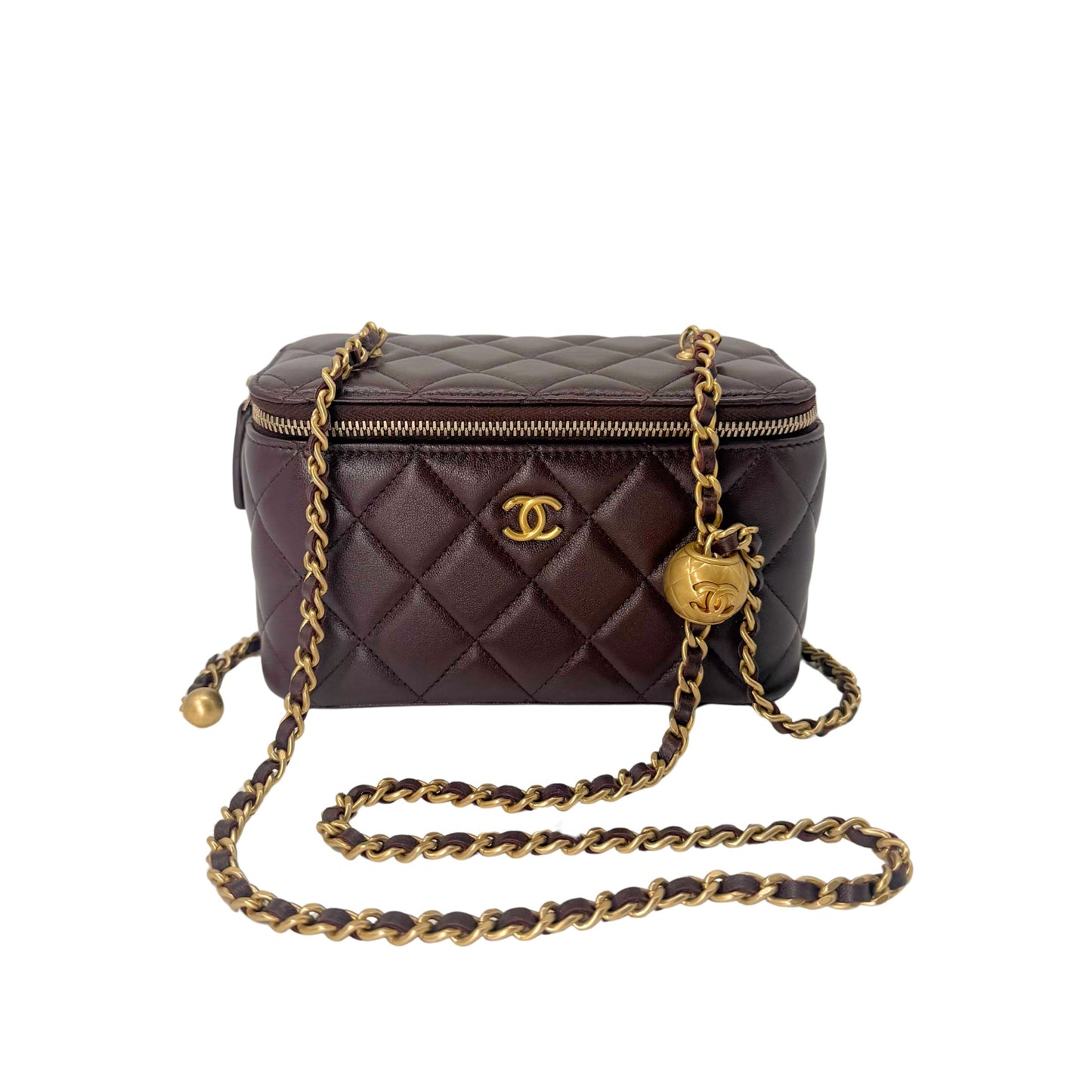 Chanel Vanity Pearl Crush in Dark Burgundy