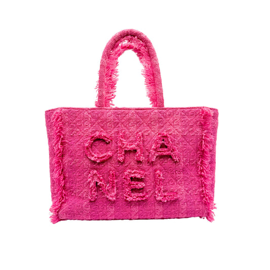 Chanel Pink Tweed Shopping Tote