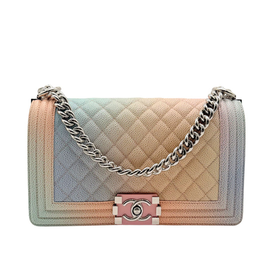 Chanel Rainbow Boy Medium Coco Cuba SHW Flap