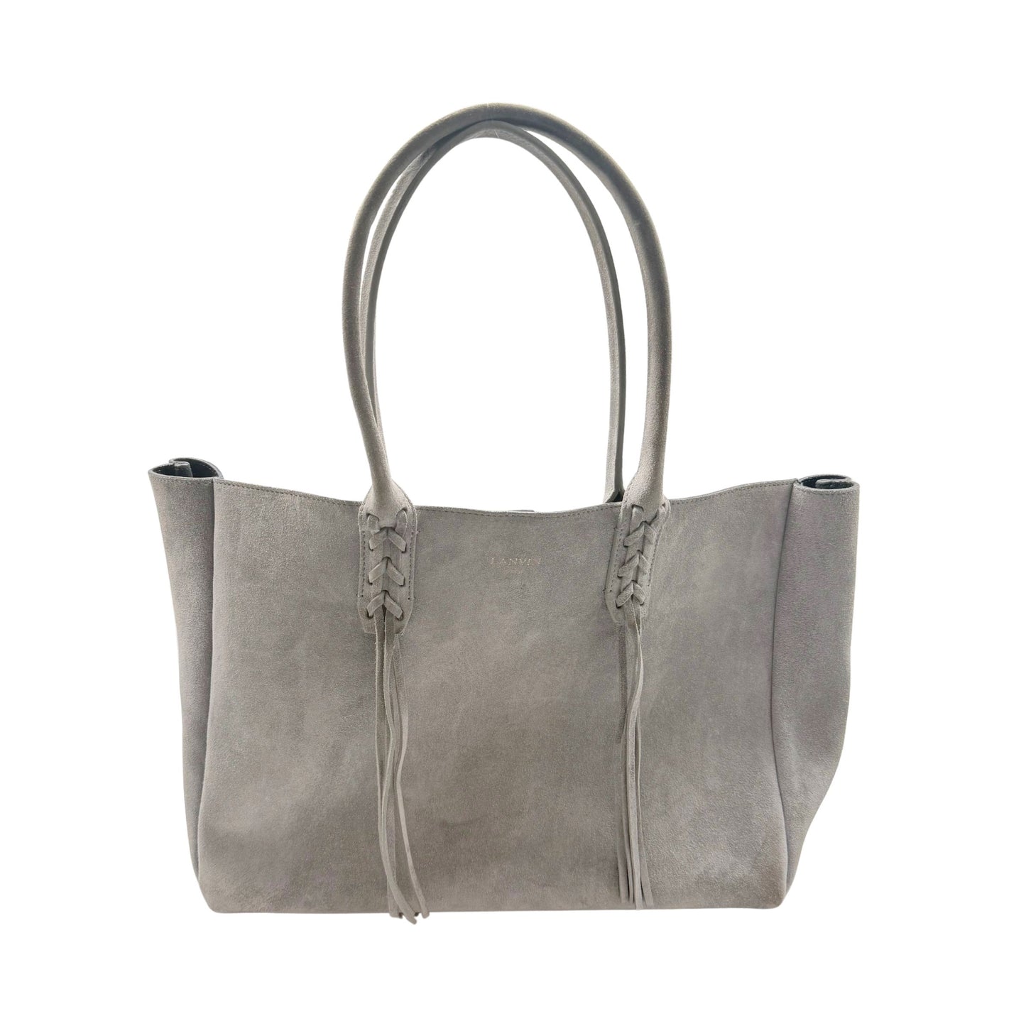 Lanvin Grey Suede Shopper Tote