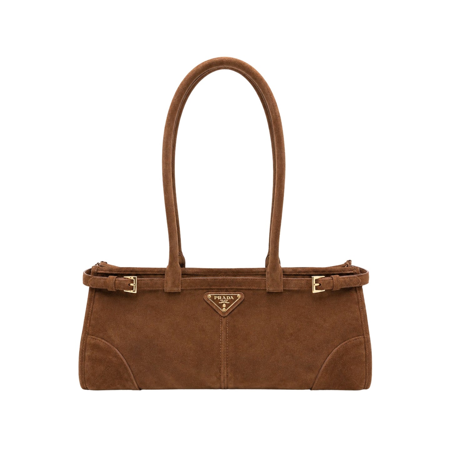 Prada Brown Suede Shoulder Bag