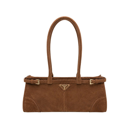 Prada Brown Suede Shoulder Bag