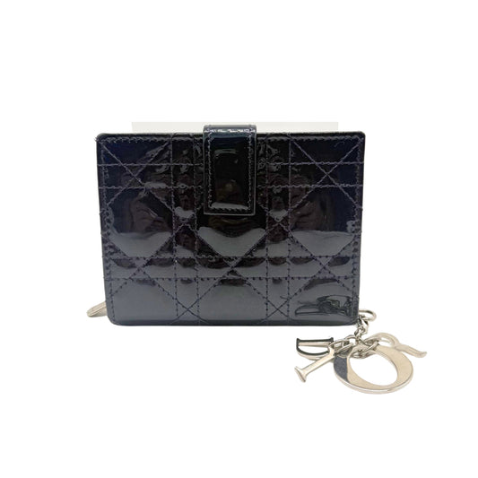 Dior Mini Lady Dior Blue Gardenia Compact Wallet