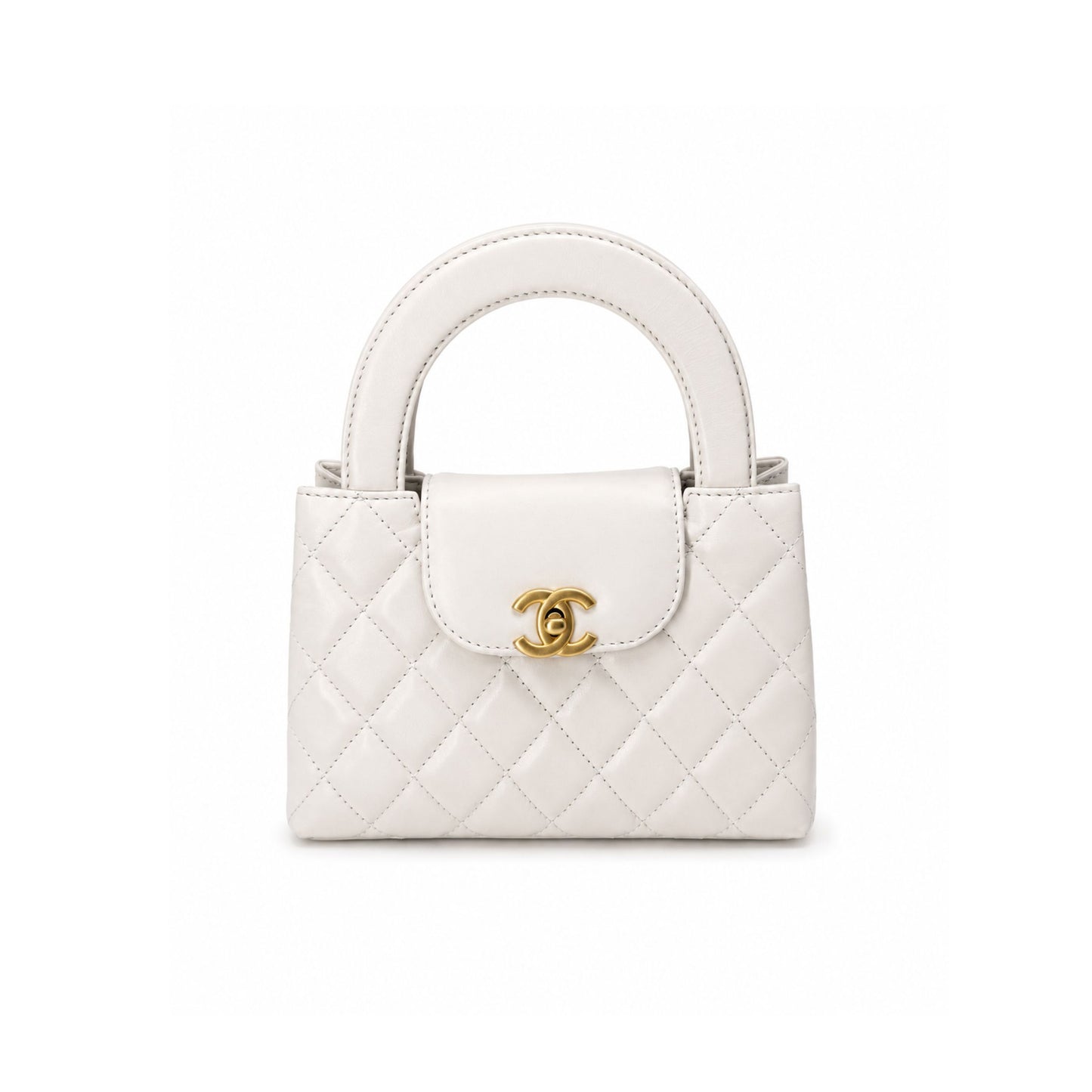 Chanel Kelly Mini Top Handle in White