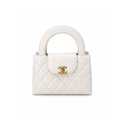 Chanel Kelly Mini Top Handle in White