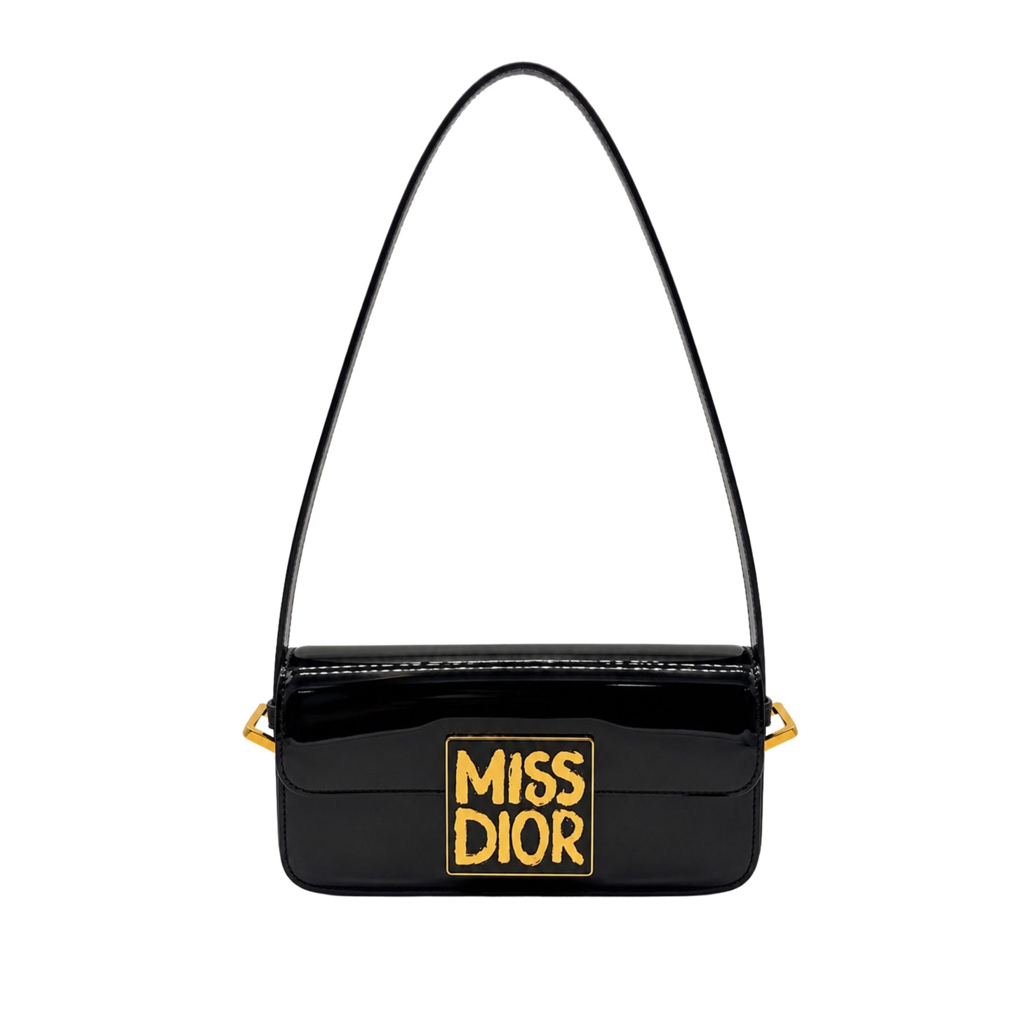 Dior Miss Dior Black Patent Leather Shoulder Bag