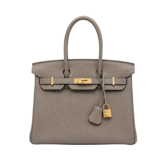 Hermes Birkin 30 Gris Perle Togo with Gold Hardware