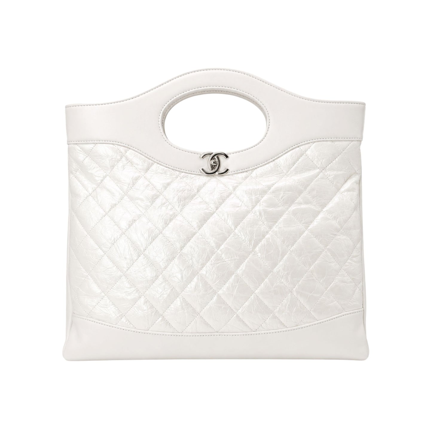 Chanel 31 White Iridescent Shopping Bag