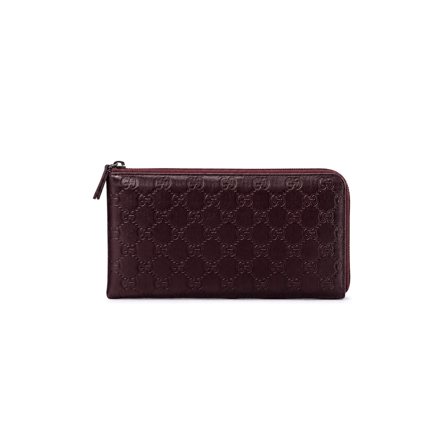 Gucci Burgundy GG Embossed Travel Wallet