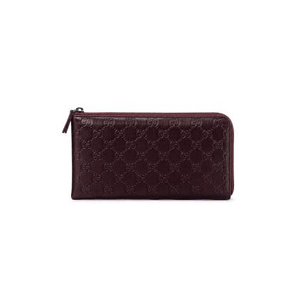 Gucci Burgundy GG Embossed Travel Wallet