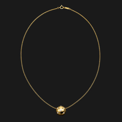 Tiffany & Co. Diamond 18k Gold Platinum Etoile Ball Pendant Necklace